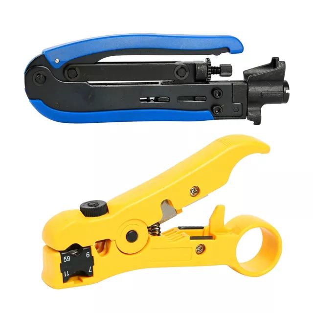 RG59 RG6 RG11 Compression Tool Coax Coaxial Cable Crimper Stripper