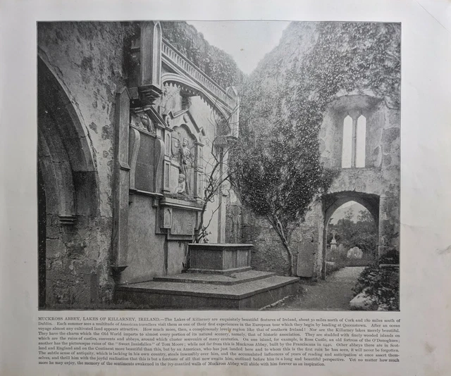C1890 Aufdruck ~ Muckross Abbey Lakes Von Killarney Irland