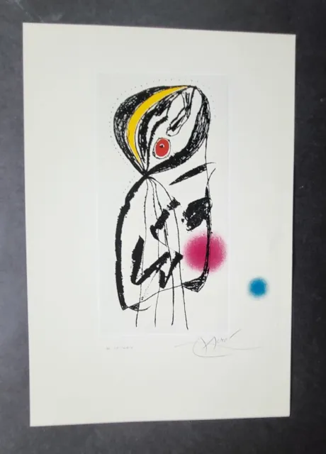 Joan Miro "La Paludeenne" The Malaria Mounted offset Lithograph Limited Ed. 1991