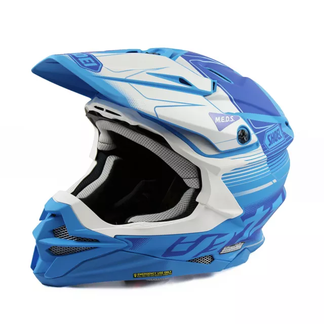 Shoei VFX-WR Zinger TC2 Blue Off Road Motocycle Motocross Atv Quad Helmet