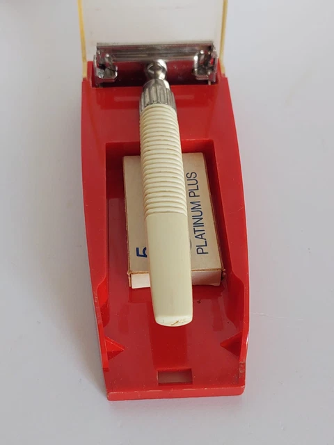 RASOIO da barba GILLETTE codice M1  vintage + box con lametta shaving razor