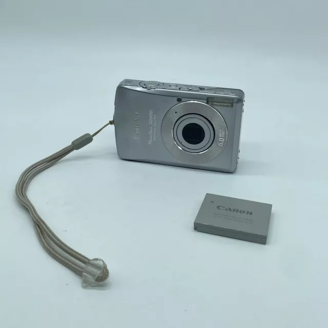 Canon Powershot SD630 Digital ELPH 6.0MP Point & Shoot Camera Silver - Tested