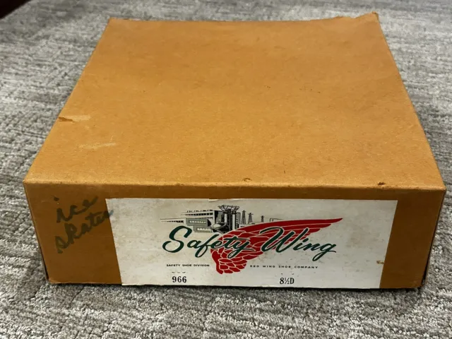Vintage Red Wing Safety Wing Shoe Box Empty Model 966 8 1/2 D