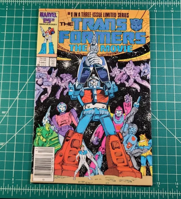 Transformers The Movie #1 (1986) Vintage Comic Book Newsstand Marvel Comics VF