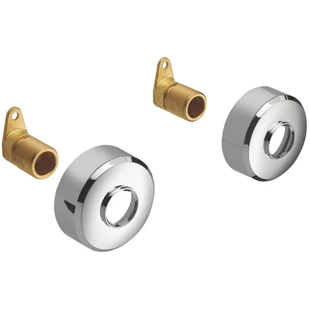 MIRA BAR VALVE Fixing Kit Chrome Brass Round ABS Covers Solid Easy