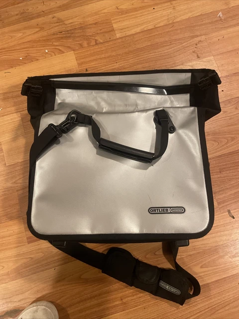 Ortlieb Bicycle Single Pannier Office Bag Waterproof Silver Saddlebag 