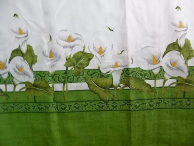 Easter Spring Green White Lily Banquet Tablecloth 50x100