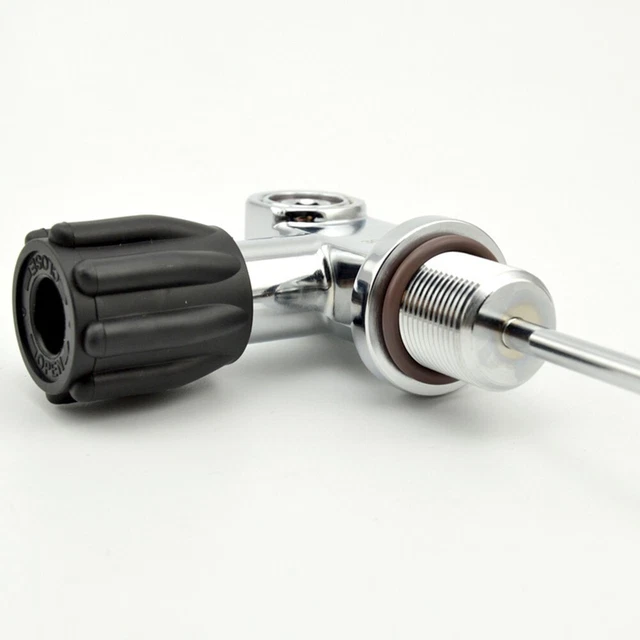 TUDIVING Valve Plongée 4500 Psi DIN/Yoke - Filetage M18x1.5 - Cuivre Résistant à La Corrosion