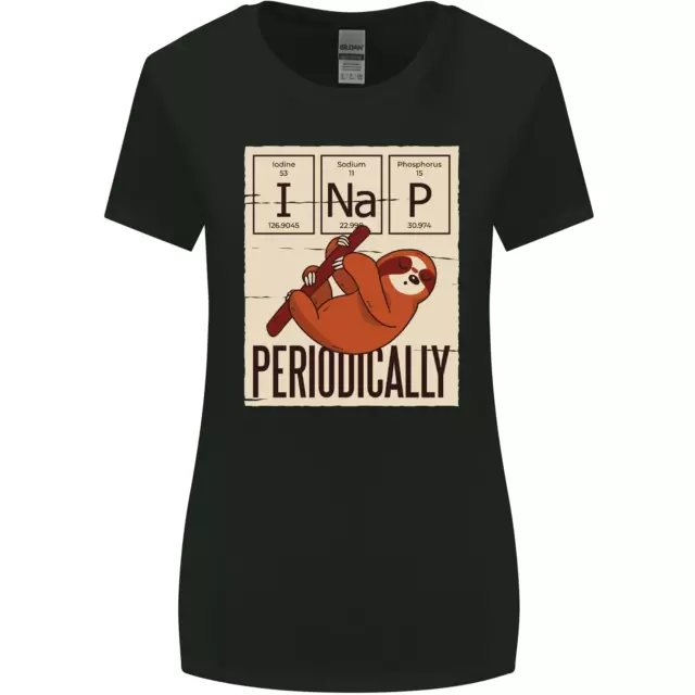 T-shirt da donna taglio più largo I Nap divertente tavola periodica pigro geek sonno