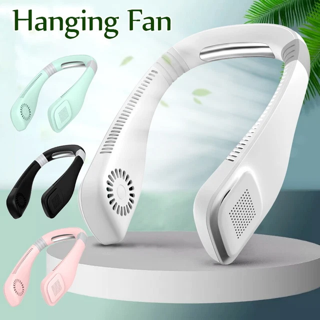 Portable Bladeless Little Fan Lazy Mute Digital Display Mini Fan Sports USB Rechargeable Small Fan Little Fan