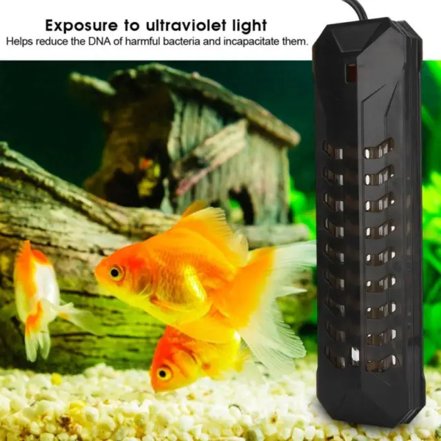 Esterilizador UV sumergible tanque de peces estanque bulbo germicida acuario SS