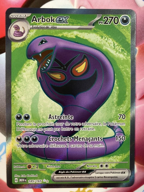 Arbok Ex Holo Full Art Ultra Rare 185/165 Pokémon Scarlet - Foto 4