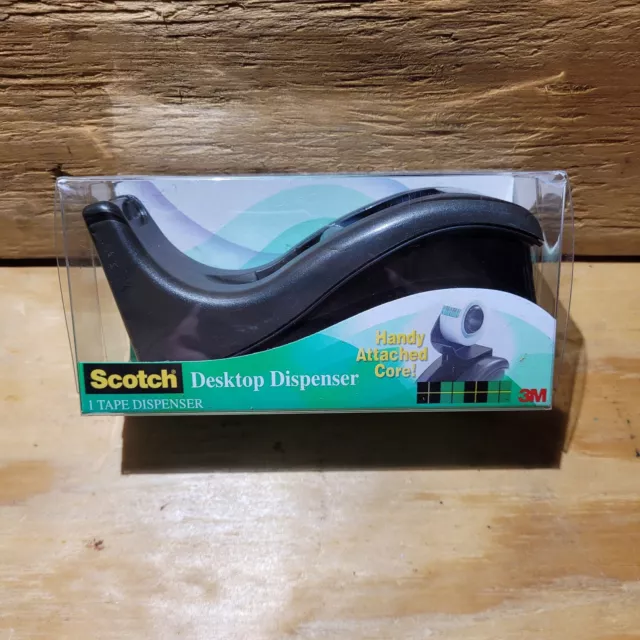 Scotch Desktop Tape Dispenser Core Desk Adhesive Rolls Storage Black