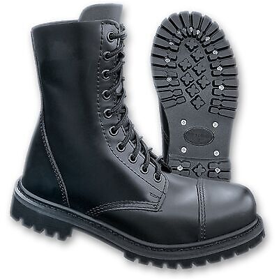 Brandit Phantom Boots 14 fori 9003 Springer Stivali Rangers CAPPUCCIO ACCIAIO NERO 