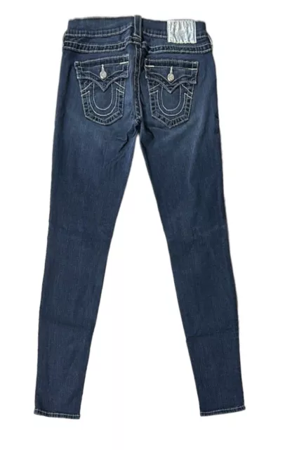 True Religion Misty Skinny Low Rise Women's Stretch MD Blue Jeans USA Size 26