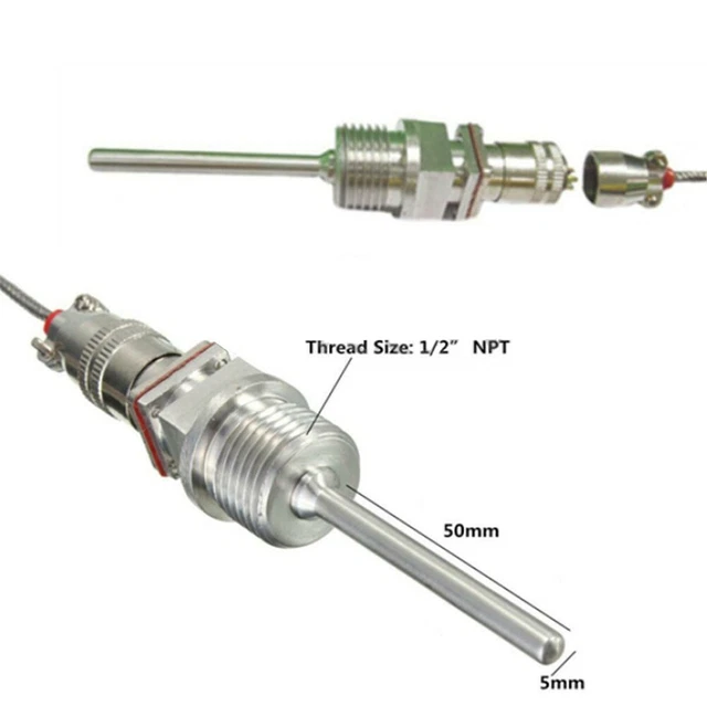 Temperature Sensor Pin Connector PT100 TEMPERATURE SENSOR Detachable 2-pin Connector For Injection Molds ...