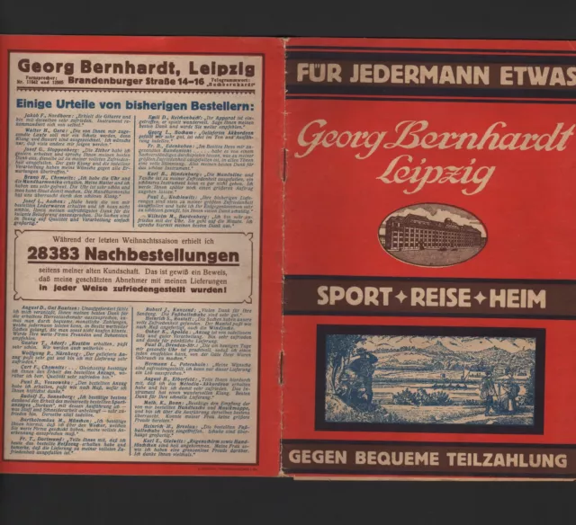 LEIPZIG, Prospekt 1920, Georg Bernhardt Leder-Waren Damen-Bekleidung Sport