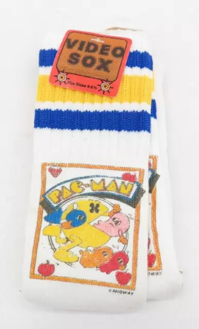 Vintage Pacman Arcade Game Design Tube Socks Fits 8-8 1/2     EL