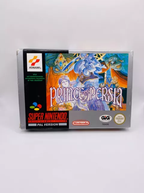 Prince Of Persia ITA GIG Super Nintendo SNES Versione Italiana ORIGINALE BOX PAL