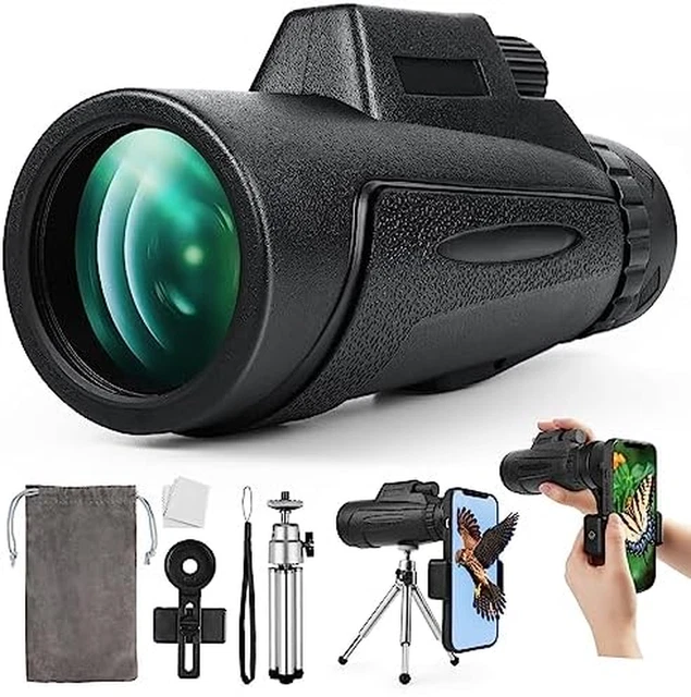 12X50 HD Monocular Telescope for Smartphone, Monoculars for Adults High Powered