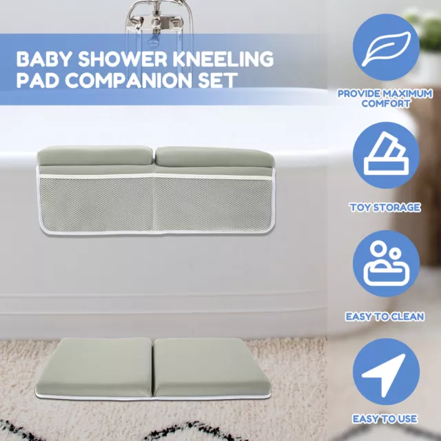 2Pcs Baby Bath Kneeler and Elbow Rest Pad Set Comfortable Foam Bath PaXMI