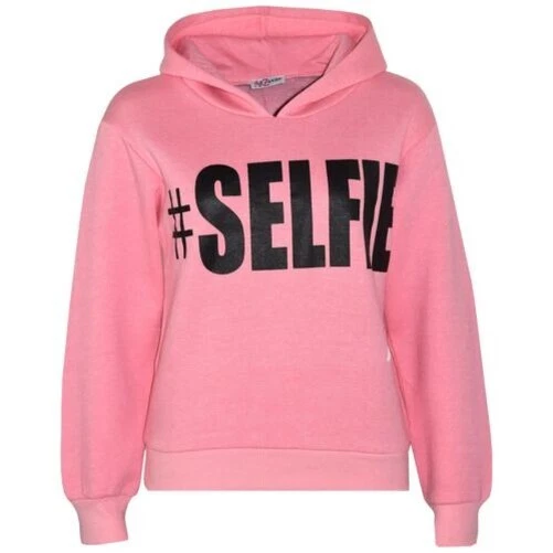 Bambine Sudare Camicie Top Rosa Confetto # Selfie con Cappuccio Maglioncini 5-13