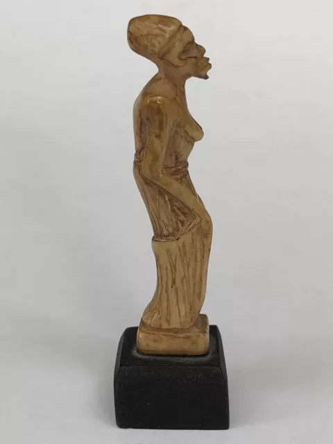 Superbe ancienne petite STATUETTE SCULPTURE femme Africaine Art Africain 9,2 cm