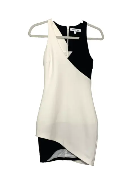 Elizabeth and James Black Ivory Color Block Sleeveless Dress Size 0