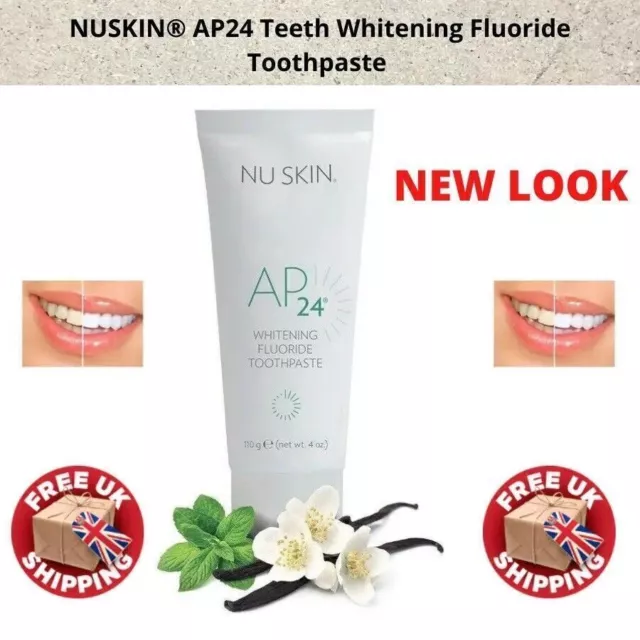 100% Original NU SKIN AP 24 Teeth Whitening Fluoride Toothpaste 110g-UK
