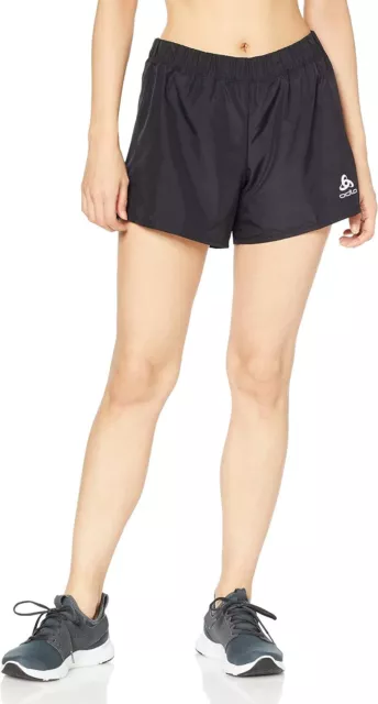 Odlo Damen Shorts Element Sport Kurzehose Laufshorts, Schwarz, XS