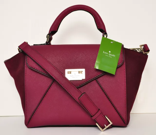 NWT Kate Spade New York Wesley Place Suede Laurel Handbag