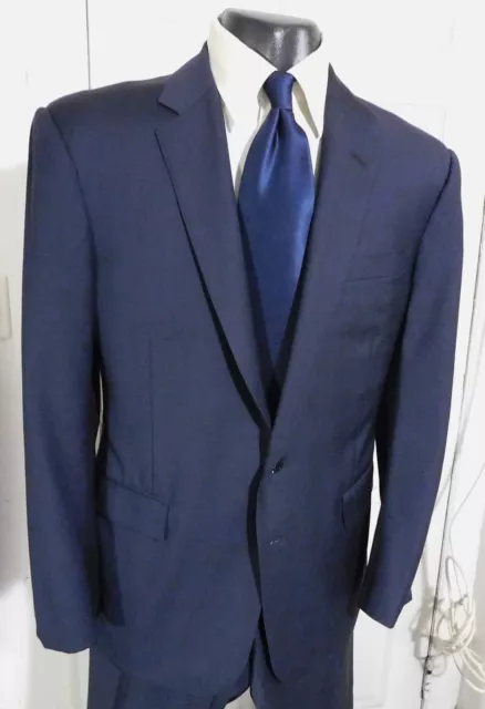 Ralph Lauren Black Label Size 42R Navy 2 Button Wool Suit