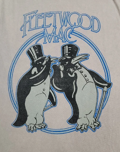 Fleetwood Mac Rumors Penguin Brown Graphic Short Sleeve T-Shirt Sz XL
