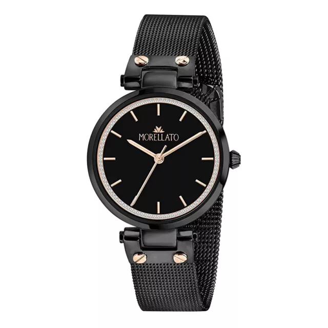 Orologio Donna MORELLATO SHINE R0153162501 Bracciale Acciaio Mesh Nero