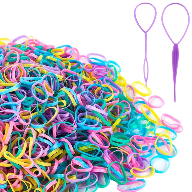 2000 PCS Mini Small Rubber Bands for Hair, Tiny Colorful Hair Elastics, Hair Rub
