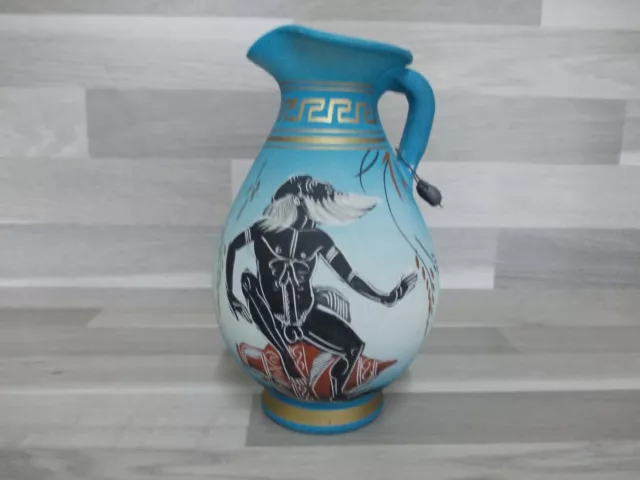 griechische Henkel Vase Amphore Krug Kanne Ton Keramik H17cm Souvenir Greece