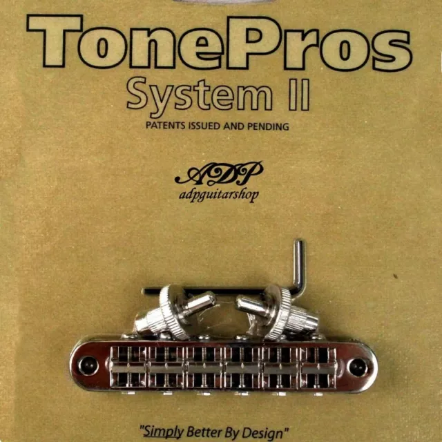 TonePros T3BP-N Chevalet Standard TuneOmatic Bridge Small Posts Notched Saddles