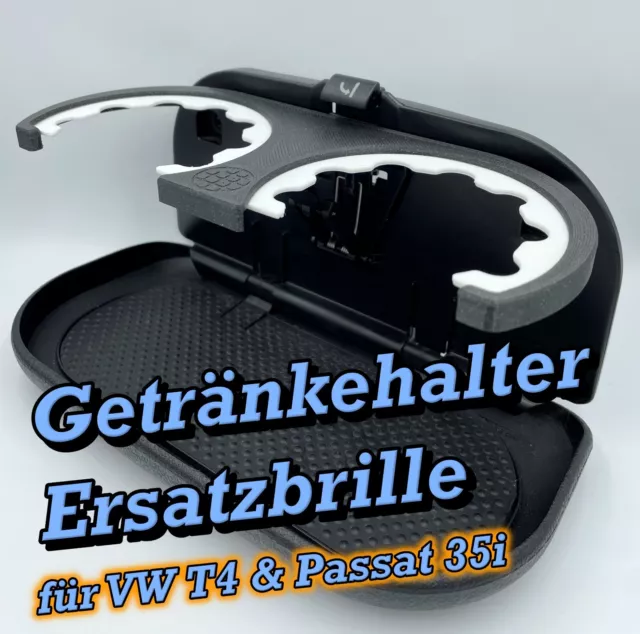 zusätzlicher Getränkehalter für VW T4 Bulli - ab BJ 03/96 - anstatt  Aschenbecher