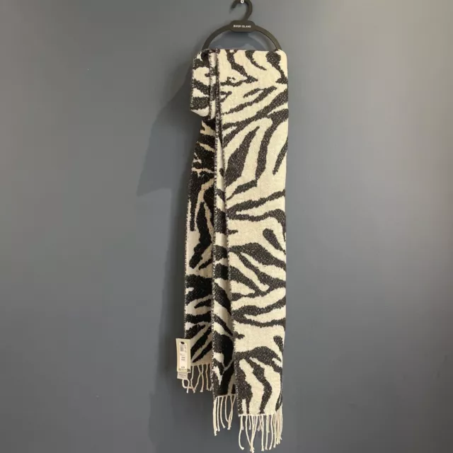 River island black & white print scarf BNWT