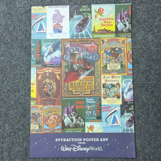Vintage Walt Disney World Attractions Poster Art Collage Poster
