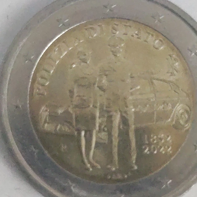 Pièce De 2 Euros Polizia Di Stato Avec Erreurs De Frappe - Monnaie Rare Et Collector