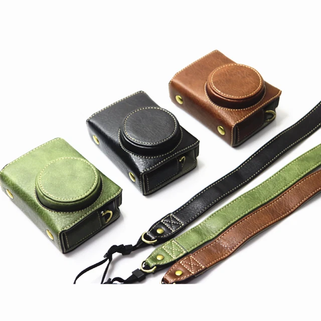 Embossed PU Leather Camera Pouch Case Bag Cover for Ricoh GR III GR3 GR3X Camera