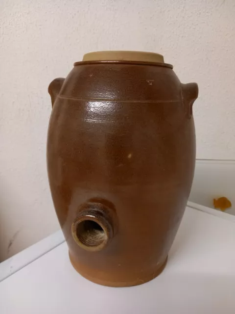 ancien grand pot vinaigrier en grès