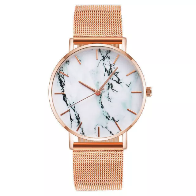 Casual Bussiness Analog Quartz Watch with Thin Metal Mesh Band For Men and Women