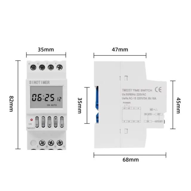 Testeur de Tension de Courant Alternatif, Voltmètre Ampèremètre LED Mini  Carré Testeur de Tension Numérique avec Voltmètre Ampèremètre  Fréquencemètre AC60-500V 0-100A 20-75 Hz