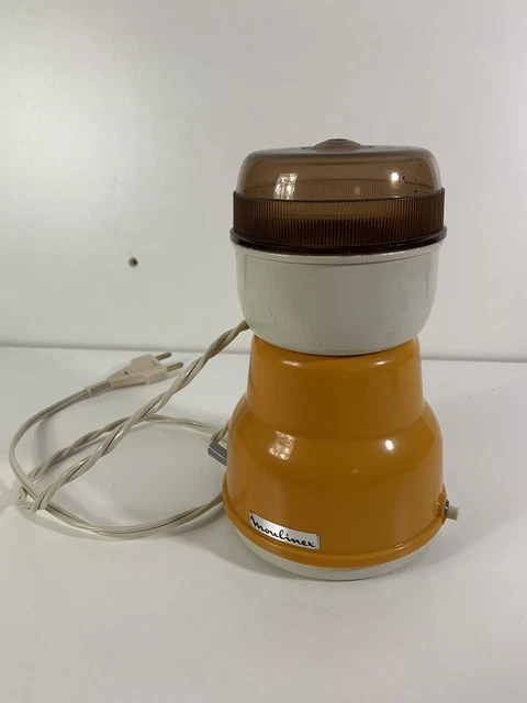 Moulin à Café Vintage Moulinex Des Années 1970 - Fonctionnel - 140W - 220V - Orange