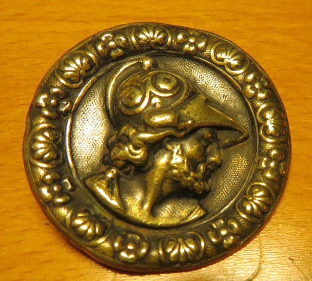 Concho Grande Tête De Lion #026 - 30 Mm X 27 Mm, Finition Bronze Ancien - Pour Sellerie, Ceintures, Accessoires Cuir