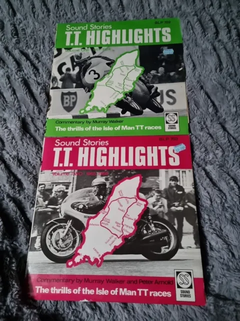 Isle Of Man TT Races 2 Lp's Sound Stories Highlights '57-'64 and '65-'68