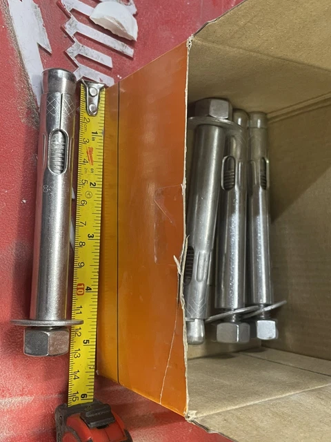 5/8" x 6” 304 Stainless Steel Hex Sleeve Anchor (10 per Box)