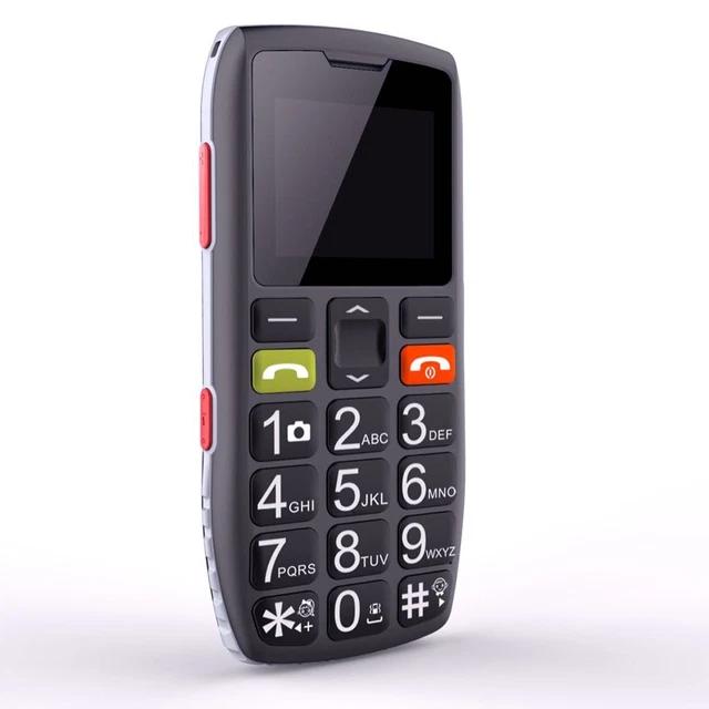 Téléphone Portable Senior Artfone F20 - Grands Boutons, Couvercle - Rouge - 2G, SOS - Neuf